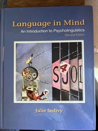 Intro to Psycholinguistics Textbook 1
