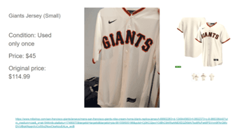 Giants Jersey (Small) 1