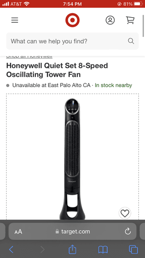 Tower Fan (8 Speed) 1