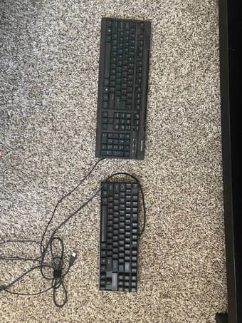 Free bookshelf, coffee table, TV stand, computer keyboards 4