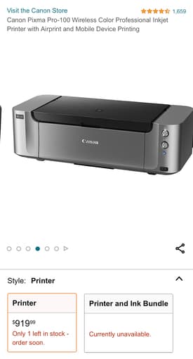 Canon Pixma Pro-100 photo printer 1