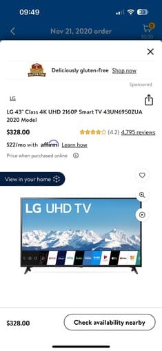 For sale: 4K LG TV + entertainment console 3