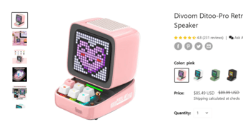 Divoom Ditoo-Pro Retro Pixel Art Bluetooth Speaker (pink) 2