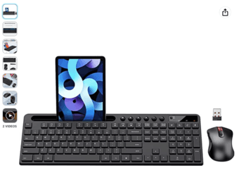 Wireless Keyboard and Mouse Combo (compatible with Mac or Windows) 1