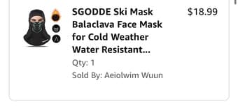 Face Shield with Fleece Liner, great for skiing and outdoors 2