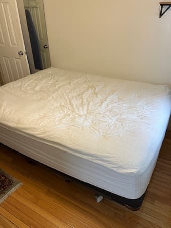 Queen Bed Mattress + Box Spring + Frame 1