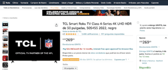 50' Smart Roku TV for sale 1