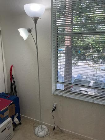Floor Lamp + 2 white Light bulbs 1