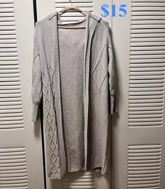 knit cardigan $15 || sport jacket $15 || straw hat $7 || pink bag $20 1