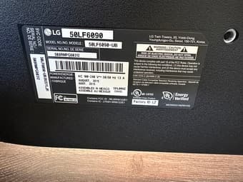 50 inch TV (LG) and TV stand 2