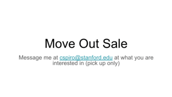 SUMMER MOVE OUT SALE ! ! ! ! ! 1