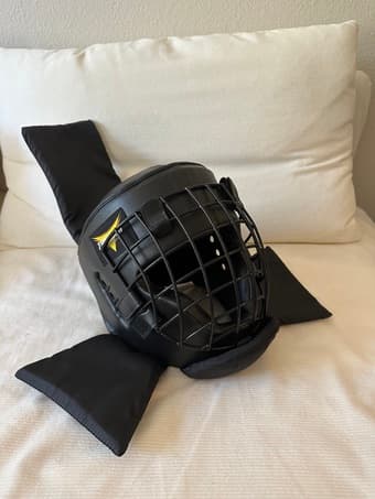 Muay thai shin guards and combat head gear 2