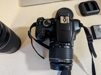 Canon EOS Rebel T6 Camera + 2 Lens + 3 Batteries 1