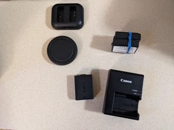 Canon EOS Rebel T6 Camera + 2 Lens + 3 Batteries 2