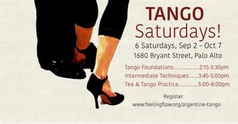 Tango Saturdays in Palo Alto starting Sept 2 1