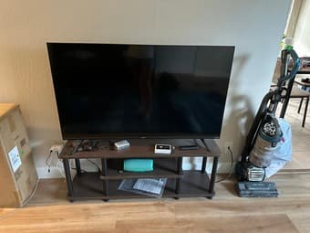 Widescreen TV and TV stand for sale 1