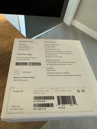 Google Wifi Router AC1200 3