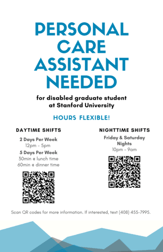 Disabled Graduate Student Needs Daytime Support 1