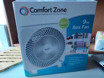 Comfort Zone Box Fan 9 Inch 2