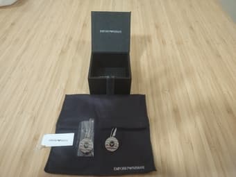 Silver Armani Earrings - New 2