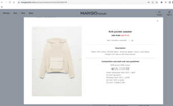 Mango - Knit pocket sweater - XS 2