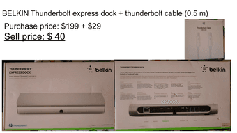 BELKIN Thunderbolt express dock + thunderbolt cable (0.5 m) 1