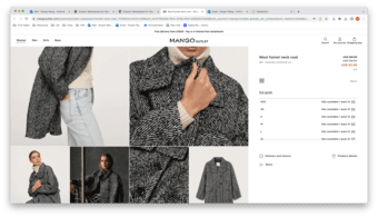 Brand new MANGO Wool funnel neck coat XS (original price 82.99 + tax) 2