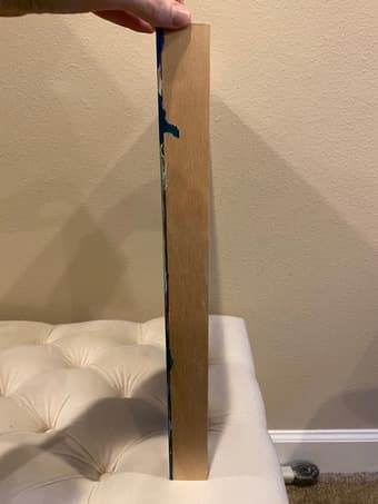 Hand-painted wood art 16" x 16" 2