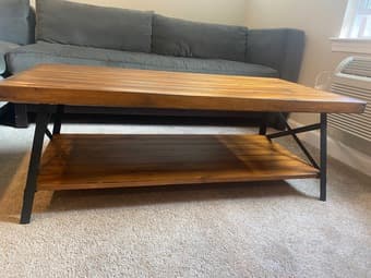 Solid pine wood coffee table 2