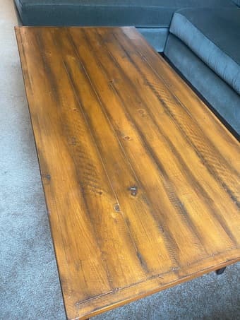 Solid pine wood coffee table 3