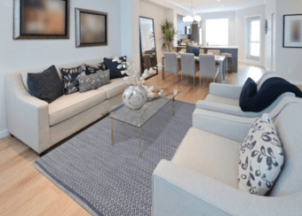 Periwinkle Flatweave Wool Area Rug (8x10) - includes free delivery 1