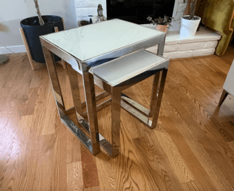 Modern glass nesting tables - includes free delivery 1