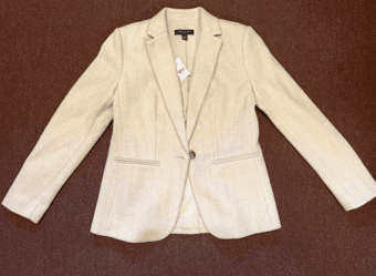 Brand New Women's Blazer (Ann Taylor, Almond/Beige Color, Size 0P) 1