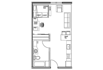 Premium Studio available on campus. Subletting from Dec 12 to Jan 9. 1