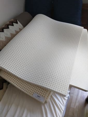 Talalay latex mattress topper, queen 1