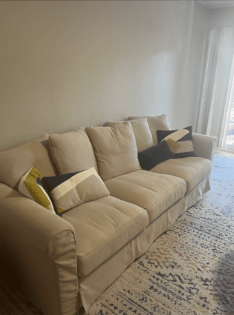 Beige sofa, excellent condition (Menlo park) 2