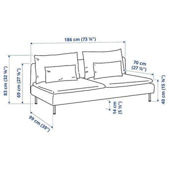 Sofa - Natural White, Modern Design, Ikea 3