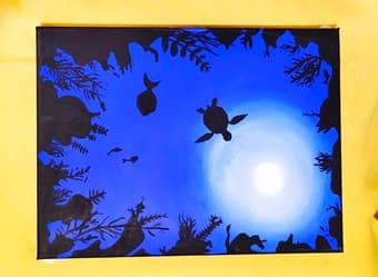 7.87 inches by 11.81 inches  wall art 1