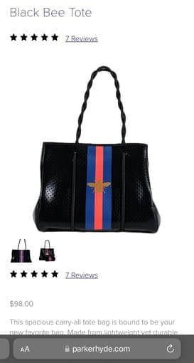 Black tote bag, Parker & Hyde 3