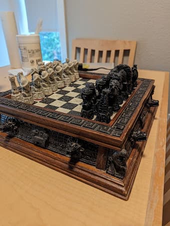 Vintage Aztec Mayan Spaniards Chess Set $80 OBO 2