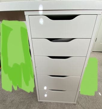 Ikea desk with drawers and adjustable legs 1