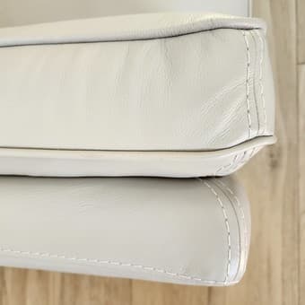 Macy's Leather Love Seat 62" x 36" 3