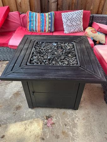 Gas fire table 1