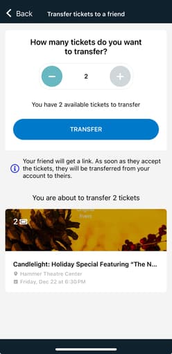 2 tickets to Candle Light Concert Holiday Special 1