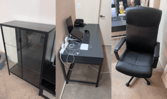 Moving Sale (Ikea storage units/cabintet/desk/chair/Onyx speaker/TV) 1
