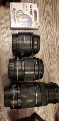 Canon EOS 1100D camera with 3 lenses, two bags and tripod 4