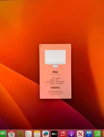 iMac 24-inch, M1(3.2 GHz Apple M1 8-Core GPU), 2021 1