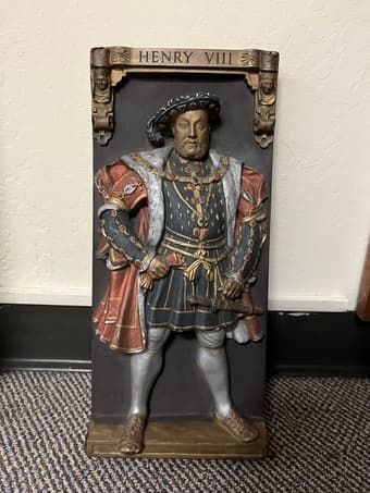 Vintage Henry VIII wall plaque 1