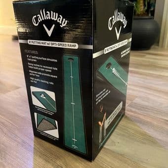 Callaway 8' Putting Golf Mat W/ Opti-speed Ramp 2