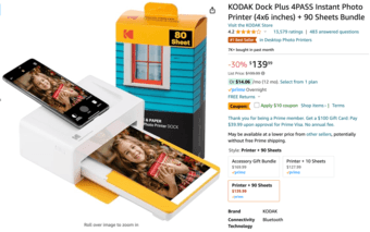 KODAK Instant Photo Printer (4x6 inches) with 80 sheets 2